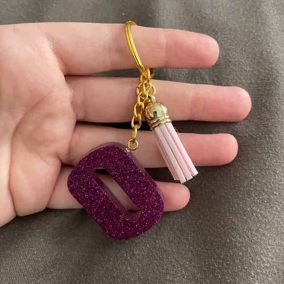 Handmade Number "0” (Zero) Keychain - Picture 2 of 6